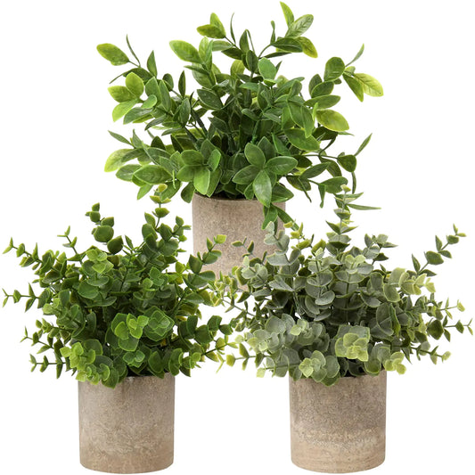 Artificial Potted Plants Set of 3